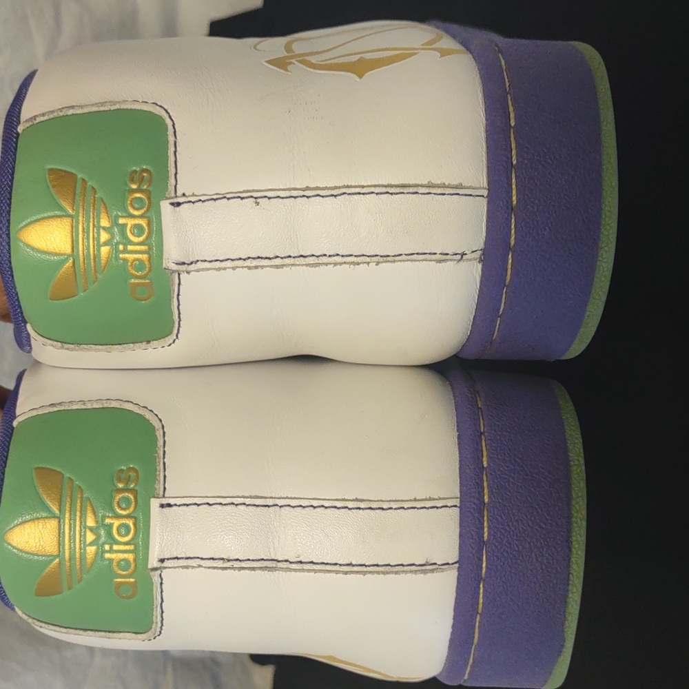 Addidas New Orleans Hi-Top White Leather Basketball Sneakers/Gym Shoes - Picture 11 of 13